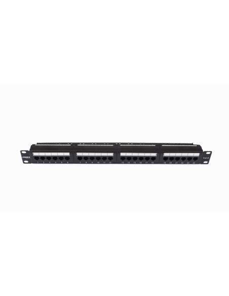 Patch Panel Cat 6 UTP rack 19" 1U Lapara Networking (Vista frontal)