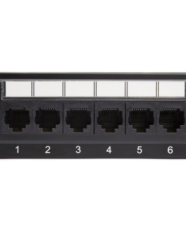 Patch Panel Cat 6 UTP rack 19" 1U Lapara Networking (Detalle conectores)