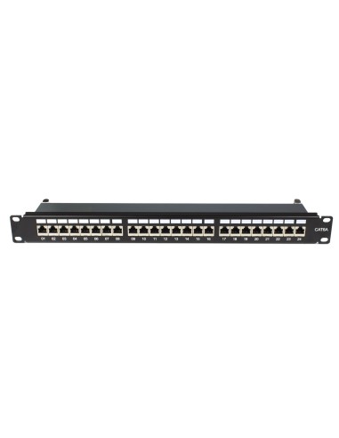 Patch Panel Cat 6A FTP rack 19" 1U Lapara Networking (Vista Frontal)