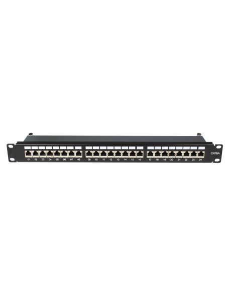 Patch Panel Cat 6A FTP rack 19" 1U Lapara Networking (Vista Frontal)