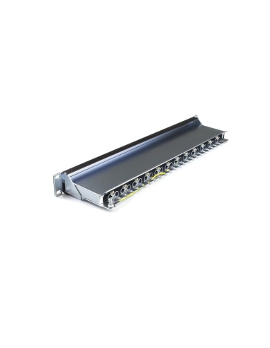Patch Panel Cat 6A FTP rack 19" 1U Lapara Networking (Vista Lateral)