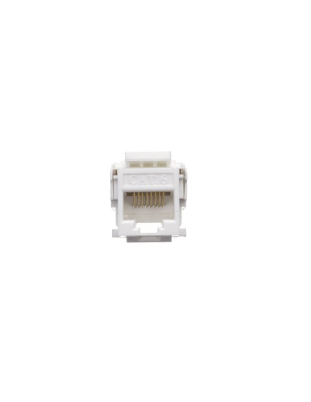 Modulo RJ45 Cat6 UTP hembra tipo Keystone (Vista forntal)