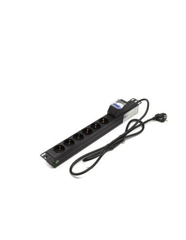 Regleta rack 19" 6 X Schuko con...