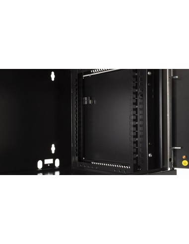 Armario rack mural 4U A600 F450 formato FlatPack (Vista perfiles)