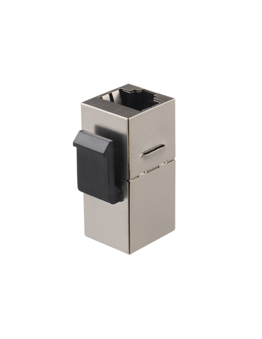 Modulo adaptador doble hembra RJ45 Cat6 FTP (Vista frontal)