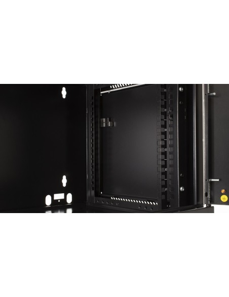 Armario rack mural 6U A600 F450 formato FlatPack (Vista perfiles)