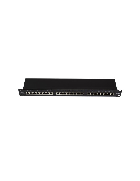 Patch Panel Cat 6 FTP rack 19" 1U Lapara Networking (Vista frontal)